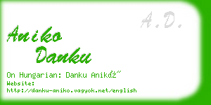 aniko danku business card